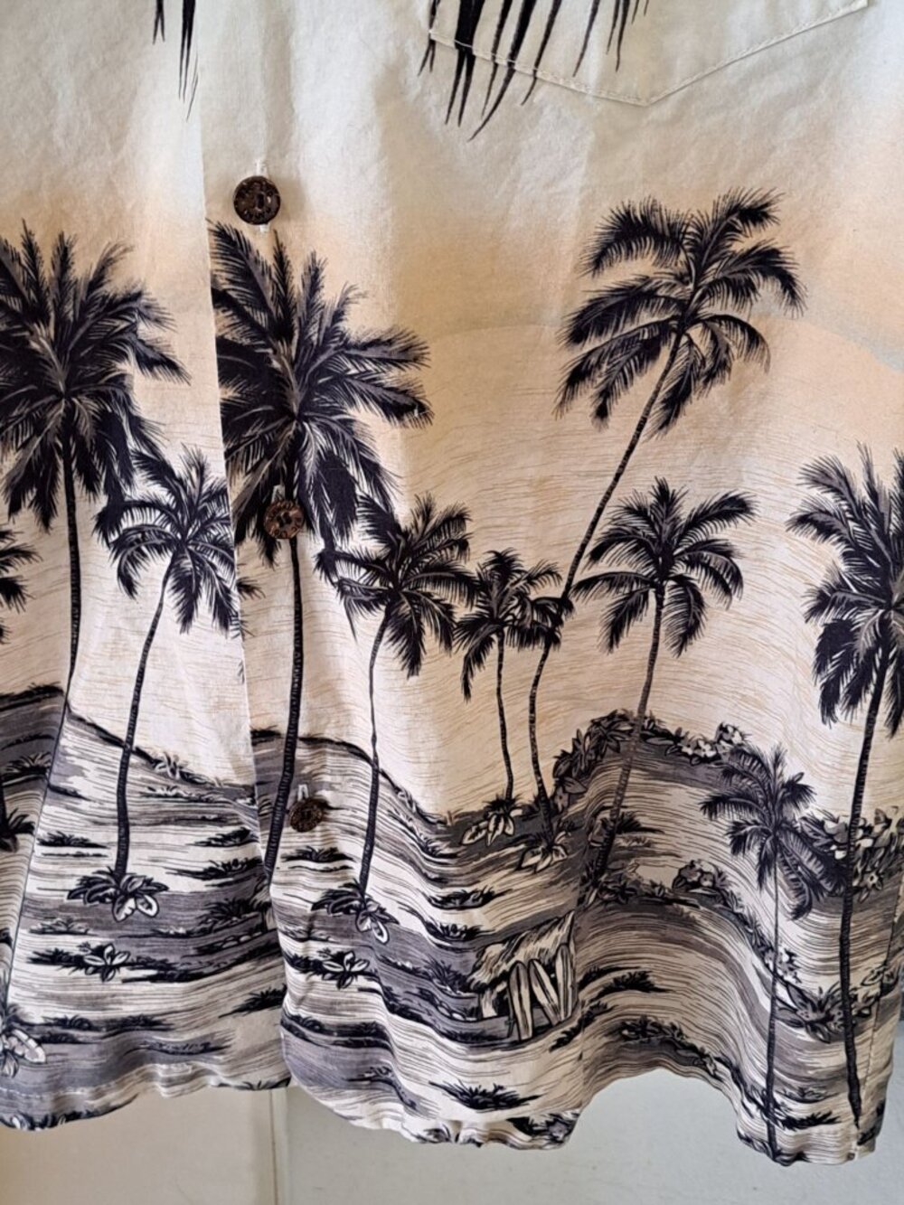 Rjc Hawaiian Shirt Palm Tree Cotton Button Front Short Sleeve Mens L Hawaii - Picture 6 of 12
